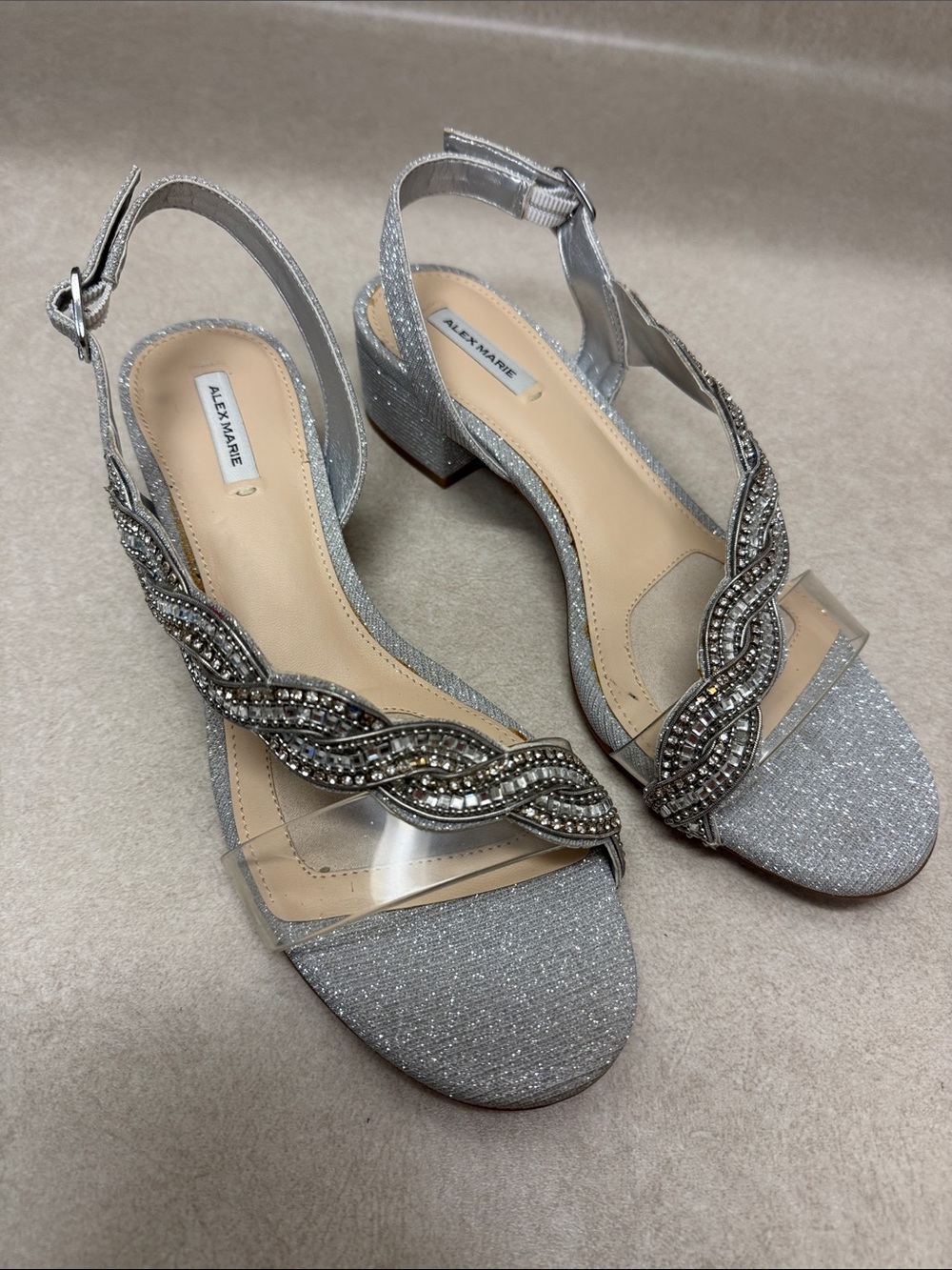 Alex Marie clear silver size 8M